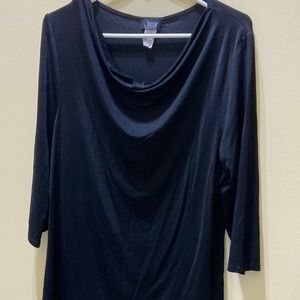 Jostar USA black slinky top size XL with 3/4 sleeves